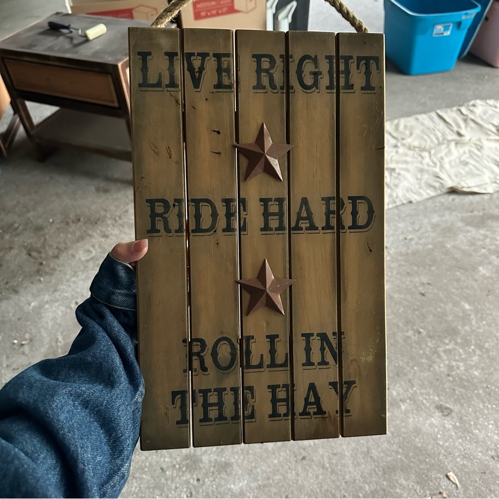Wooden sign